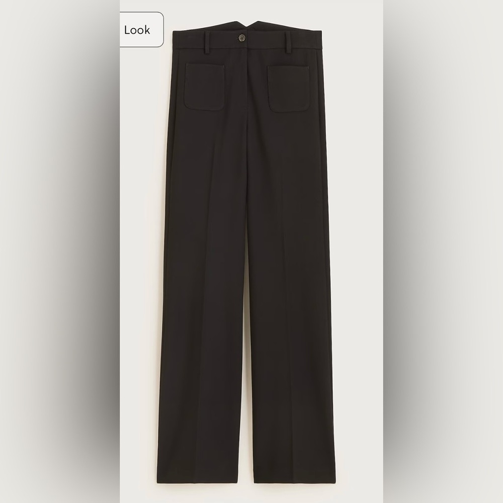 J. Crew Black Wide-Leg Pants